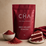 CHA Tea Providores Red Velvet Powder 1kg — rich red velvet latte blend, premium cacao