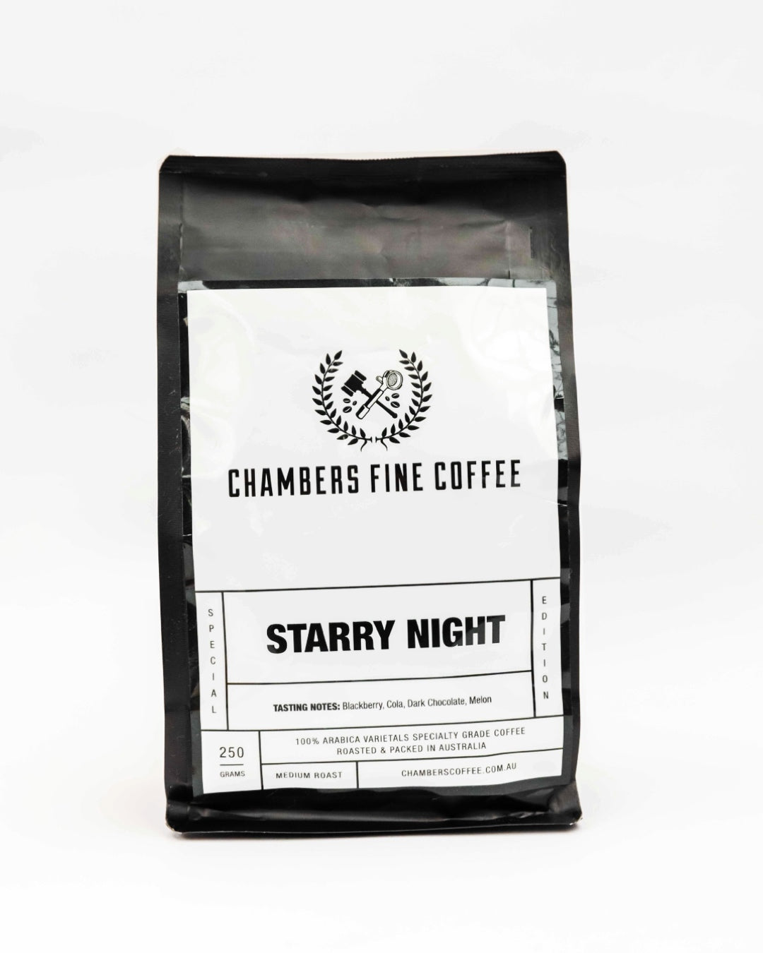 Starry Night 1kg coffee bag — Chambers Fine Coffee bold espresso blend, roasted in Sydney