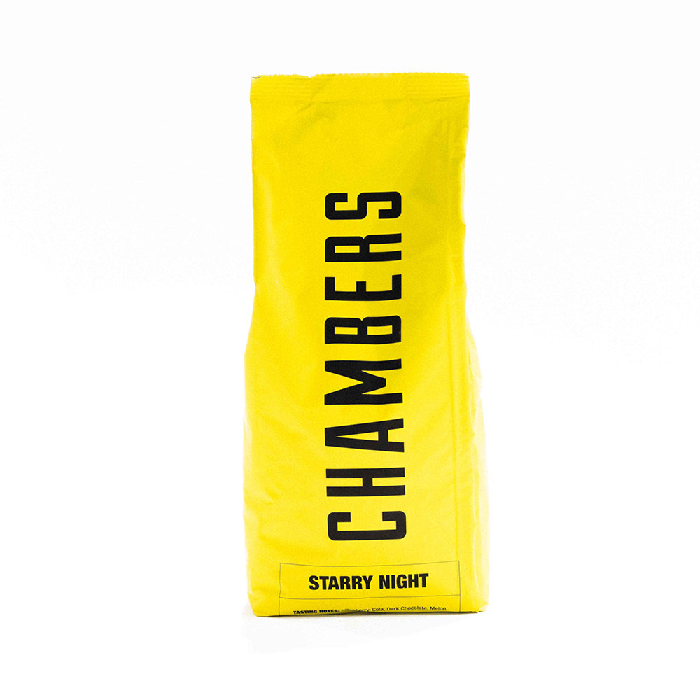 Starry Night coffee beans bag — Chambers Fine Coffee strong espresso blend, Sydney