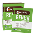 Cafetto Renew Descaler 6x25g sachets — organic espresso machine descaler, NSF certified