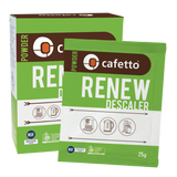 Cafetto Renew Descaler 6x25g sachets — organic espresso machine descaler, NSF certified